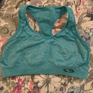 Light blue champion sports bra